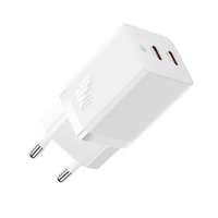 Baseus GaN5 Pro 40W 2xUSB-C sieninis įkroviklis - Baltas