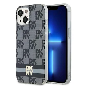 DKNY IML languotas mono raštas ir spausdintos juostelės Magnetinis dėklas iPhone 15 / 14 / 13 - juoda