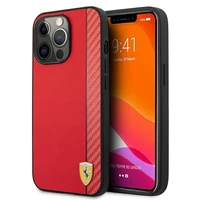 Ferrari FESAXHCP13XRE iPhone 13 Pro Max 6.7 raudonas kietasis dėklas Off Track Carbon Stripe
