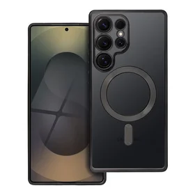 ELECTRO MAG COVER magnetinis dėklas telefonui, suderinamas su MagSafe, skirtas SAMSUNG S25 Ultra, juodas