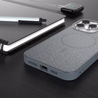 Glitter Thin Mag dėklas for iPhone 16e / 17e juodas