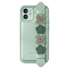 Kingxbar Sweet Series dėklas telefonui dekoruotas originaliais Swarovski kristalais iPhone 12 Pro / iPhone 12 Pro Max žalias