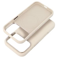 Dėklas skirtas iPhone 16 PRO Forcell F-Protect Frame Premium suderinamas su Magsafe senovinė balta
