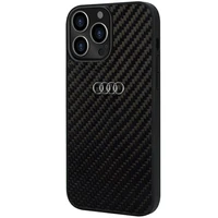 Audi Anglies pluošto iPhone 13 Pro Max 6.7" juodas/juodas kietas dėklas AU-TPUPCIP13PM-R8/D2-BK
