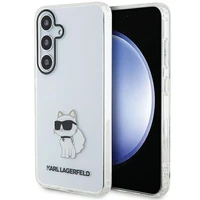 Karl Lagerfeld IML Choupette dėklas telefonui Samsung Galaxy S24 - skaidrus