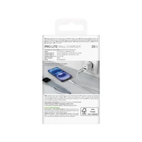 Puro PROLITE 25W USB-A / USB-C sieninis įkroviklis + USB-C - USB-C kabelis 1.2m - baltas