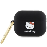 Hello Kitty silikoninis 3D Kitty galvos dėklas AirPods Pro 2 (2022/2023) - juodas