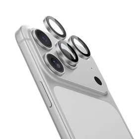 Benks grūdintas stiklas DR Sapphire Lens Protector kamerai iPhone 17 Pro/17 Pro Max (3 lęšiai) sidabrinis