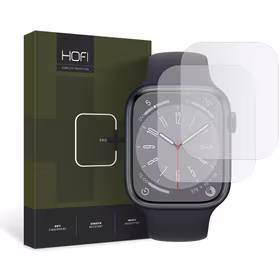 Hidrogelio plėvelė HOFI HYDROFLEX PRO+ 2-PACK APPLE WATCH 4 / 5 / 6 / 7 / 8 / 9 / SE (44 / 45 MM) SKAIDRUS