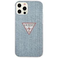 Guess GUHCP12LPCUJULLB iPhone 12 Pro Max 6.7" mėlynas/šviesiai mėlynas kietas dėklas Jeans kolekcija