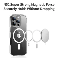 Rock Crystal Series Magnetinis dėklas telefonui Iphone 16 Plus skaidrus