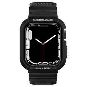 Spigen Rugged Armor Pro dėklas su dirželiu Apple Watch 4 / 5 / 6 / 7 / 8 / SE (44/45 mm) - juodas