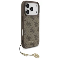 Guess 4G Charms Collection Magnetinis dėklas telefonui iPhone 17 Pro - rudas