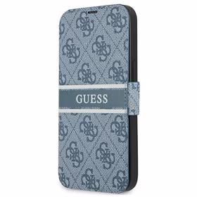 Guess GUBKP13S4GDBL iPhone 13 mini 5.4" mėlynas/mėlynas knygos tipo dėklas 4G Stripe