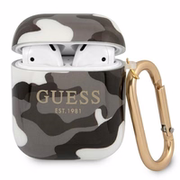 Guess GUA2UCAMG AirPods dėklas juodas/juodas Camo kolekcija