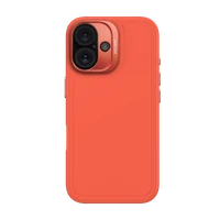 Decoded antimikrobinis silikoninis Stacks galinis dėklas su MagSafe, skirtas iPhone 16 – oranžinis