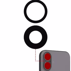 Galinis kameros stiklas suderinamas su Apple iPhone 16 / 16 Plus galinio fotoaparato lęšis (pc) / PREMIUM /