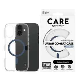 CARE by PanzerGlass Flagmano dėklas telefonui iPhone 16 6.1" mėlynas/mėlynas Magnetinis 1365