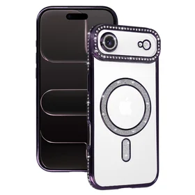 Dėklas telefonui (m) Bling Magsafe Case for Iphone 17 Air - violetinis