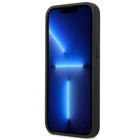 Mercedes odinis dėklas su žvaigždžių raštu iPhone 13 mini telefonui - juodas