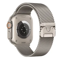 FORCELL F-DESIGN FA11 nerūdijančio plieno dirželis APPLE laikrodžiui 38 / 40 / 41 mm sidabrinis