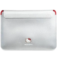Hello Kitty PU Metal Logo dėklas 14" nešiojamam kompiuteriui - sidabrinis