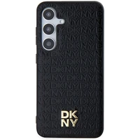 DKNY odinis rašto su metaliniu logotipu magnetinis dėklas telefonui Samsung Galaxy S24+ – juodas