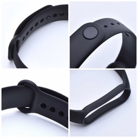 Silikoninis dirželis XIAOMI Mi Band 5 / 6 / 7 juodas (01)