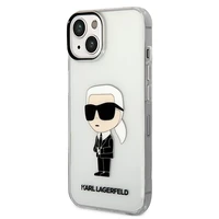 Karl Lagerfeld Ikonik Karl dėklas telefonui iPhone 14 Plus - permatomas