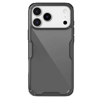 Nillkin Nature TPU Pro dėklas telefonui iPhone 17 Pro Max – pusiau permatomas juodas