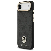 Guess 4G Strass Logo & Big Strap Metal Buttons Magnetinis dėklas telefonui iPhone Air - juodas