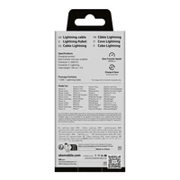 SBS TECABLEUSBIP589W USB-A - Lightning kabelis - baltas