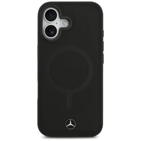 Mercedes paprastos lygios odos magnetinis dėklas telefonui iPhone 17 - juodas