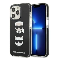 Dėklas telefonui Karl Lagerfeld Karl&Choupette Head Case iPhone 13 Pro / iPhone 13 - juodas