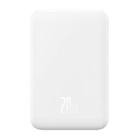 Magnetinis mini maitinimo blokas "Baseus" 5000 mAh, USB-C 20W (baltas)