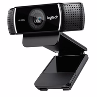 Logitech C922 Pro Stream Webcam internetinė kamera 1920 x 1080 pikseliai USB Juoda