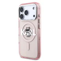 KARL LAGERFELD dėklas telefonui IPHONE 17 Pro, suderinamas su magnetiniu MagSafe (KLHMP17LHGCHGKBP, IML Choupette Sketch Logo) rožinis