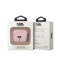 Karl Lagerfeld KLA3RUNIKP AirPods 3 dėklas rožinis silikoninis Karl Head 3D