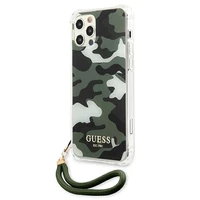 Guess GUHCP12MKSARKA iPhone 12/12 Pro 6.1" žalias/chaki kietas dėklas Camo kolekcija