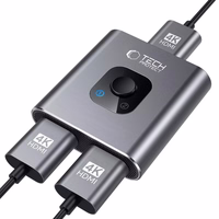 Tech-Protect HB07 HUB adapteris 2in1 HDMI 4K 60Hz - pilkas