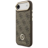 Guess 4G Strass Logo & Big Strap Metal Buttons Magnetinis dėklas telefonui iPhone Air - rudas
