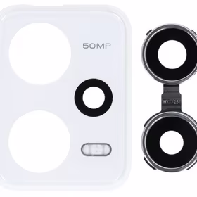 Xiaomi Redmi Note 12 Pro 5G kameros stikliukas (frame + lens 3pcs) Polar White originalus (used Grade A)