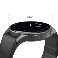 Hama 8900 GPS AMOLED išmanusis laikrodis 1,43" su silikoniniu dirželiu - juodas