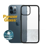 PanzerGlass ClearCase antibakterinis dėklas telefonui iPhone 12 Pro Max – permatomas ir juodas