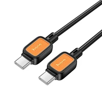 Kabelis USB C į USB C Hoco 3A 60W 1 m X108 juodas