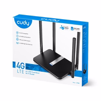 Cudy LT500 belaidis maršrutizatorius Greitas eternetas Dviguba juosta (2,4 GHz / 5 GHz) 4G Juoda