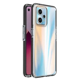 Spring Case Realme 9 Pro+ / Realme 9 silikoninis dangtelis su rėmeliu juodas