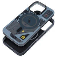 Dėklas telefonui FORCELL F-PROTECT Levels su dvigubo sluoksnio 4D technologija, karinio bandymo sertifikatu, suderinamas su MagSafe, skirtas IPHONE 16 PRO MAX pilkas