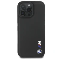 BMW lygus guminis logotipas iPhone 16 Pro Max dėklas - juodas