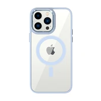 Tel Protect Magnetinis Skaidrus dėklas telefonui Iphone 15 Plus Light blue